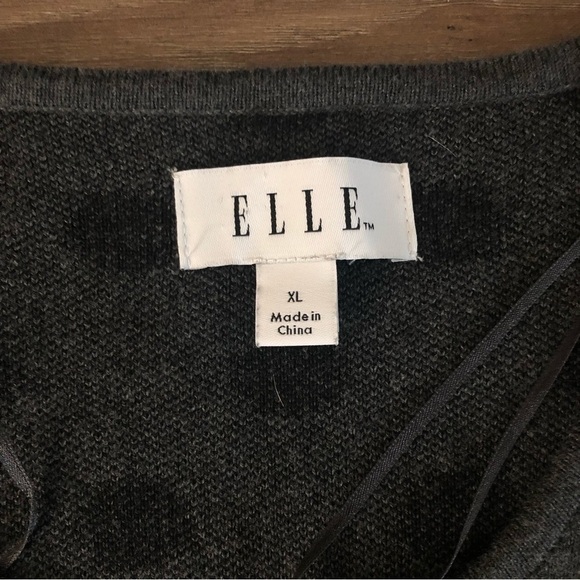 COPY - Elle Gray Black Polka Dot Open Front Cardigan Women Size XL - Picture 3 of 6